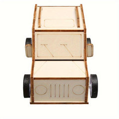 DIY Pull Back Car Education Toy Clockwork Inertia Physics