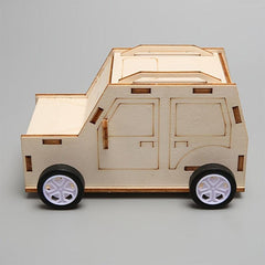 DIY Pull Back Car Education Toy Clockwork Inertia Physics