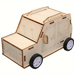 DIY Pull Back Car Education Toy Clockwork Inertia Physics