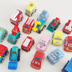 Creative Cartoon Mini Inertia Back Car Set Toy Car Bagged