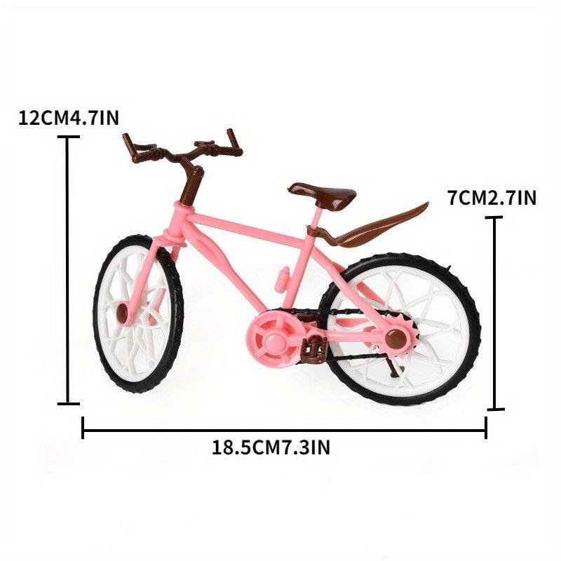 1pc BJD Joint Dolls Bike Pink Brown Plastic Bike Doll House Accessories