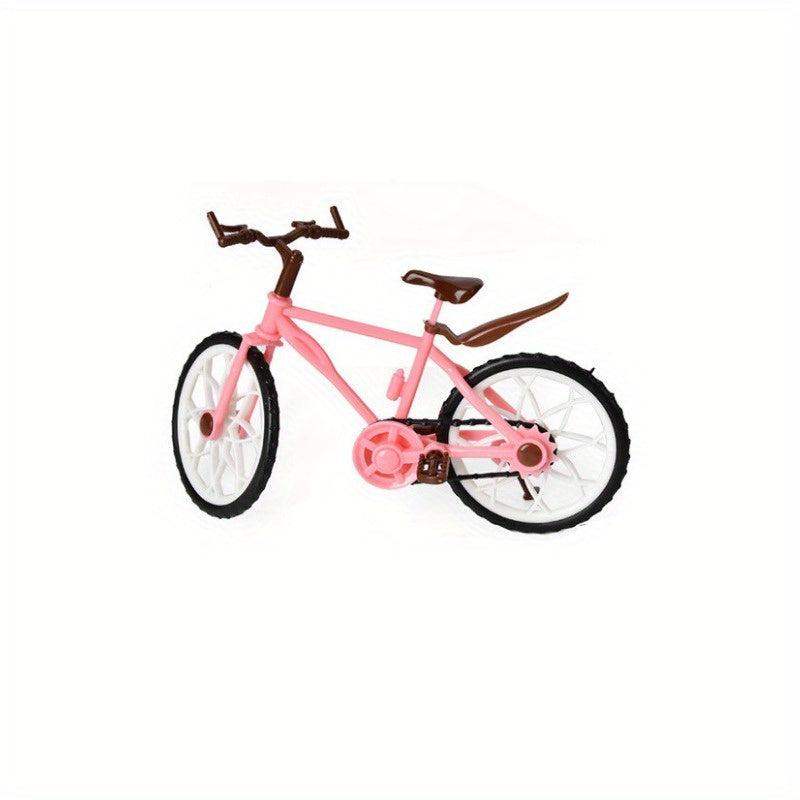 1pc BJD Joint Dolls Bike Pink Brown Plastic Bike Doll House Accessories