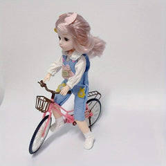1pc BJD Joint Dolls Bike Pink Brown Plastic Bike Doll House Accessories