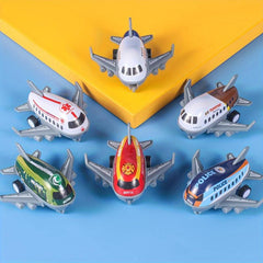 6pcs Alloy Mini Aircraft Diecast Planes, Pullback Mechanism, Jet Plane Toys