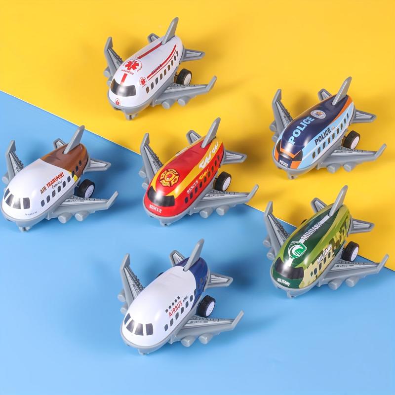 6pcs Alloy Mini Aircraft Diecast Planes, Pullback Mechanism, Jet Plane Toys