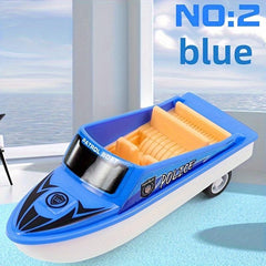 Pull back Toy Boat Simulation Plastic Small Speedboat Gift For Boys And Girls