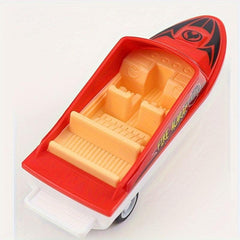 Pull back Toy Boat Simulation Plastic Small Speedboat Gift For Boys And Girls