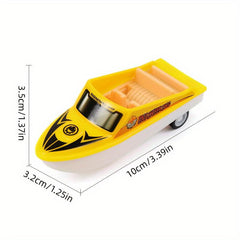 Pull back Toy Boat Simulation Plastic Small Speedboat Gift For Boys And Girls