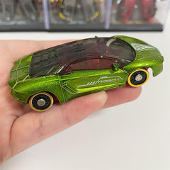Alloy Deformation Car Model With Acrylic Display Box Metal Racing Car