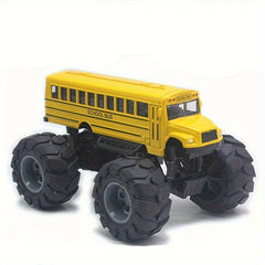 Alloy School Bus Pull Back Model Toy Bus Car