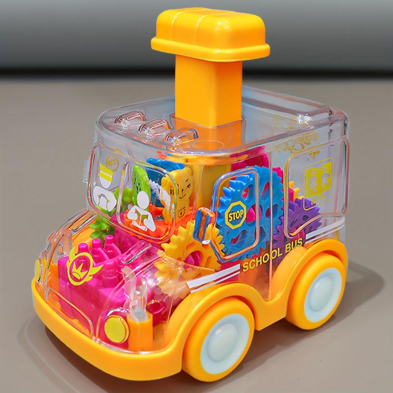 Transparent Gear Toy Car Inertial Sliding Car Christmas Gift