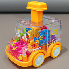 Transparent Gear Toy Car Inertial Sliding Car Christmas Gift