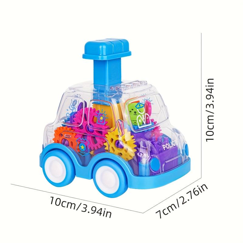 Transparent Gear Toy Car Inertial Sliding Car Christmas Gift