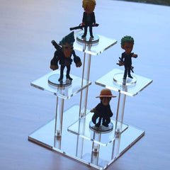 Acrylic Jewelry Display Stand - Square Round Transparent