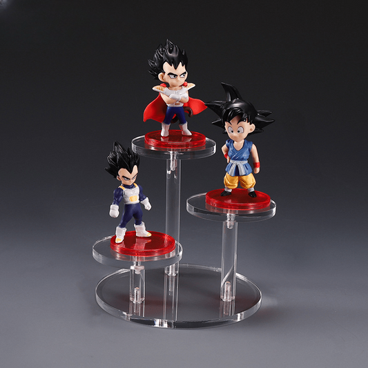 Acrylic Jewelry Display Stand - Square Round Transparent