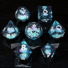 7pcs Quicksand Polyhedral Dice Set For Cosplay Board Game Halloween Gift