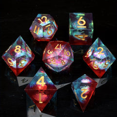 7pcs Quicksand Polyhedral Dice Set For Cosplay Board Game Halloween Gift