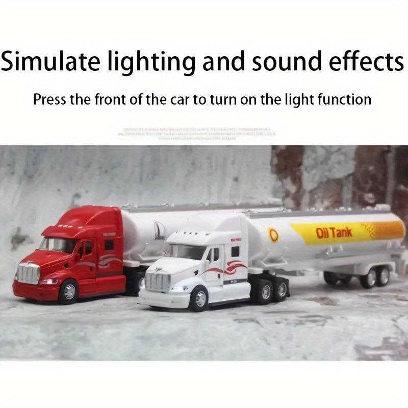 1:48 American Alloy Wheel Gasoline Car Model Sound Light Ornament Gift