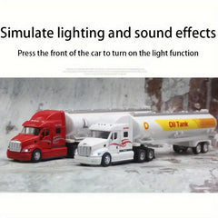 1:48 American Alloy Wheel Gasoline Car Model Sound Light Ornament Gift
