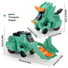 Triceratops Deformation Car Collision Inertia Battle Model Dinosaur Toy Car