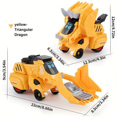 Triceratops Deformation Car Collision Inertia Battle Model Dinosaur Toy Car