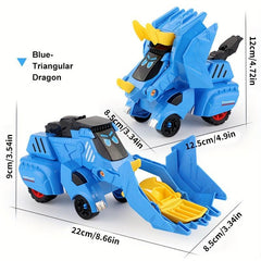 Triceratops Deformation Car Collision Inertia Battle Model Dinosaur Toy Car