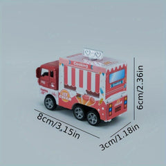 Inertial Pull Back Dinosaur Fast Food Car Hamburger TruckModel Toy