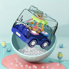 Inertia Toy Cartoon Gear Drop Resistant Bus Toy Car Gift
