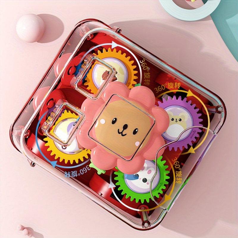 Inertia Toy Cartoon Gear Drop Resistant Bus Toy Car Gift