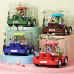 Inertia Toy Cartoon Gear Drop Resistant Bus Toy Car Gift