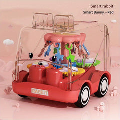 Inertia Toy Cartoon Gear Drop Resistant Bus Toy Car Gift