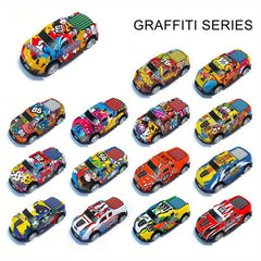 Pull Back Graffiti Truck Toy Car Vehicle
