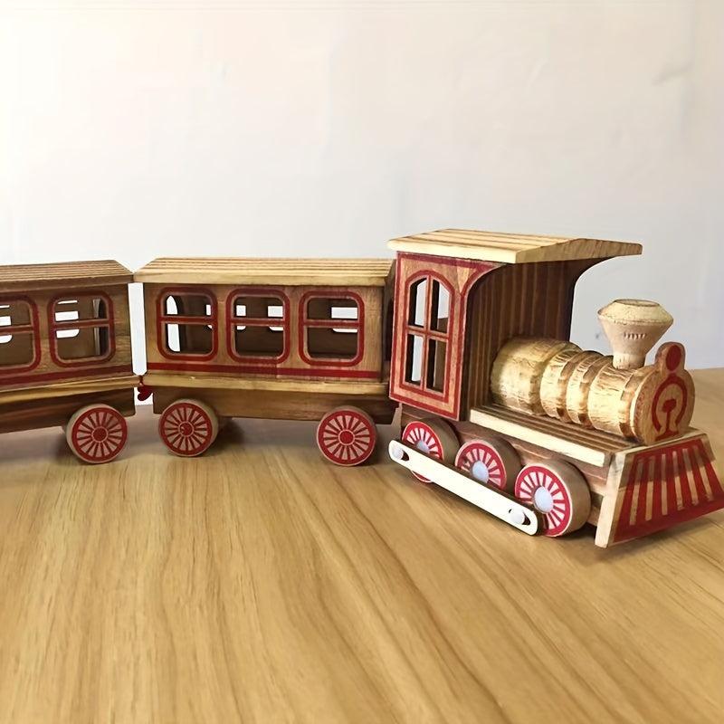 Wooden Toy Train Hot Solid Wood Train Model Toy
