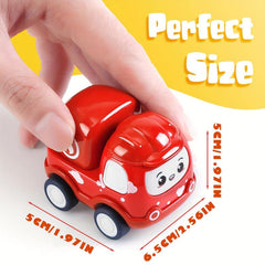 Mini Car Toys For 1 Year Old Boy - 12 Sets Baby Pull Back Truck with Playmat
