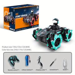 RC Toy Car 2.4GHz Rechargeable w/ Music Light Stunts 360 Rotating Mist Effect