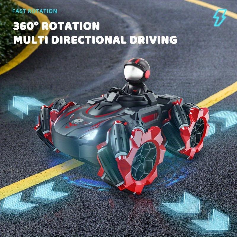 RC Toy Car 2.4GHz Rechargeable w/ Music Light Stunts 360 Rotating Mist Effect
