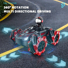RC Toy Car 2.4GHz Rechargeable w/ Music Light Stunts 360 Rotating Mist Effect