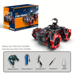 RC Toy Car 2.4GHz Rechargeable w/ Music Light Stunts 360 Rotating Mist Effect