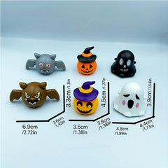 4pcs Halloween Inertial Toy Car w/ Pumpkin & Skull Crash Resistant