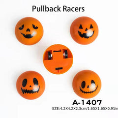 4pcs Halloween Inertial Toy Car w/ Pumpkin & Skull Crash Resistant