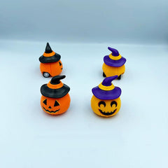4pcs Halloween Inertial Toy Car w/ Pumpkin & Skull Crash Resistant