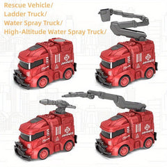 Children's Inertial Engineering Vehicle Military Fire Truck Toy Car Model