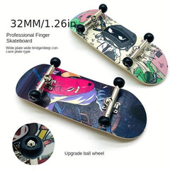 32mm Finger Skateboard Maple Wood Bearing Wheel Professional Wide Board