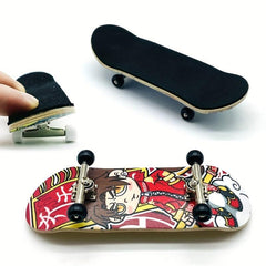 32mm Finger Skateboard Maple Wood Bearing Wheel Professional Wide Board