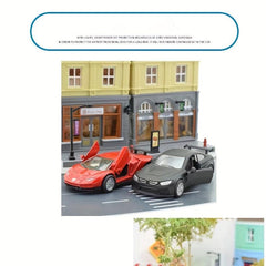 Kids Toy Car Open Door Pull Back Alloy Cake Decoration Ornament Car