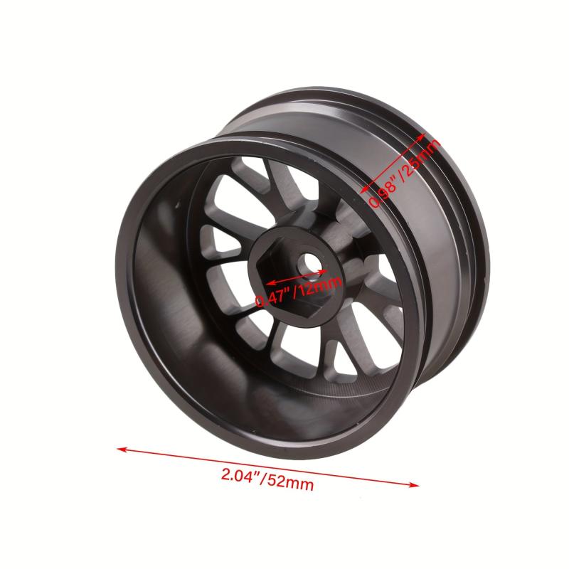 4pcs RC1 10 Flat Sports Car Drift Car Metal Wheel Frame Aluminum Alloy