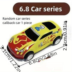 Mini Random Alloy Iron Pull back Car Graffiti Metal Racing Cars Children's Toy
