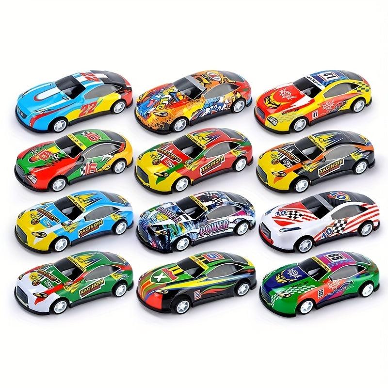 Mini Random Alloy Iron Pull back Car Graffiti Metal Racing Cars Children's Toy