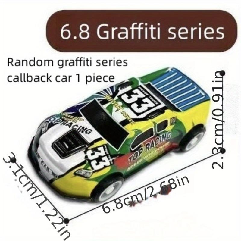 Mini Random Alloy Iron Pull back Car Graffiti Metal Racing Cars Children's Toy