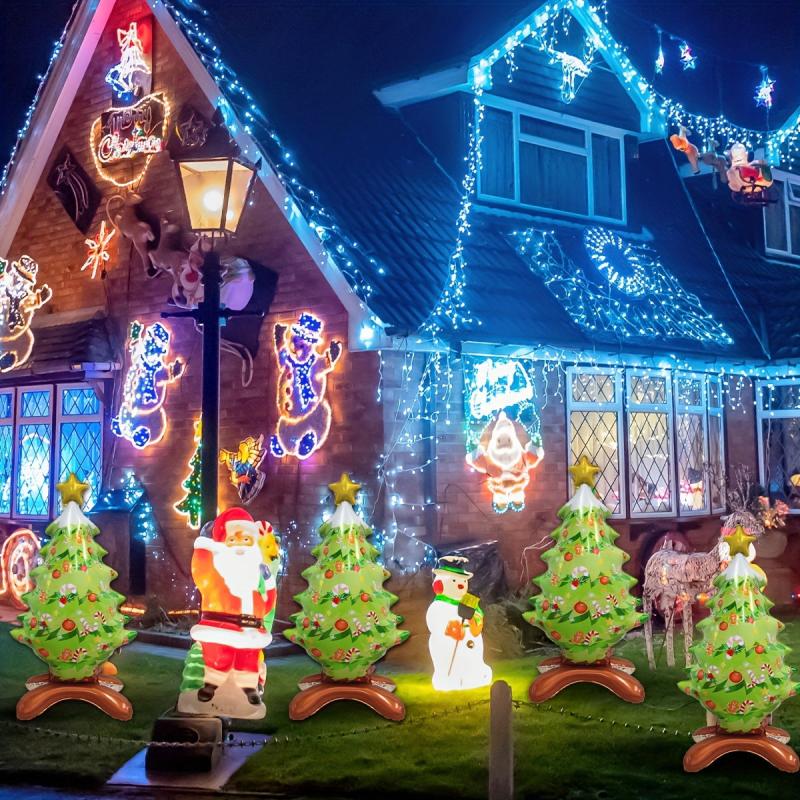 Large Standing Star Christmas Tree Foil Balloon Decoration